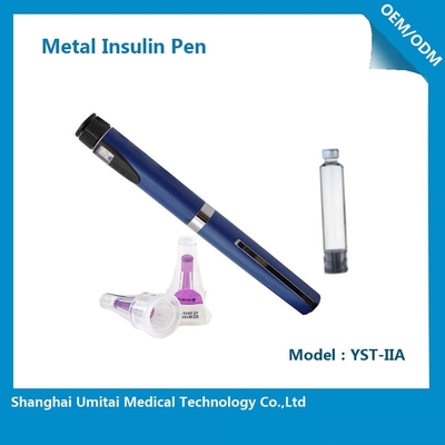 Caneta de insulina pequena com agulha fina, alimentada por bateria